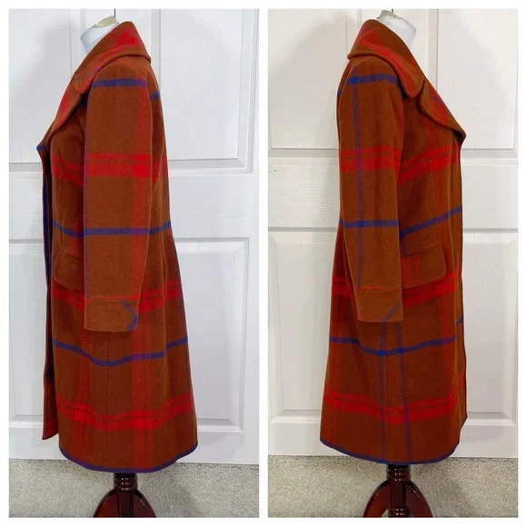 NWT! Anthropologie Plaid Jasper Coat